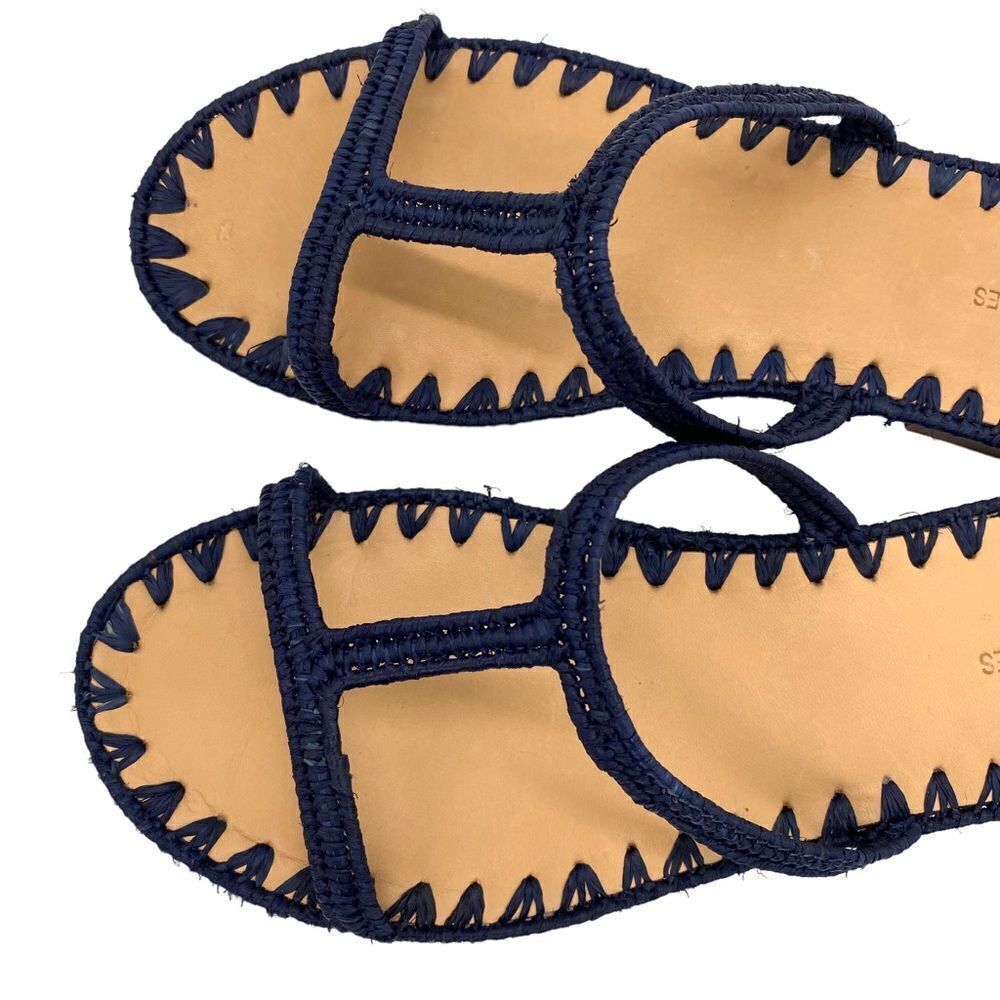 Carrie Forbes Iris Woven Raffia Slide Sandals - Picture 7 of 12